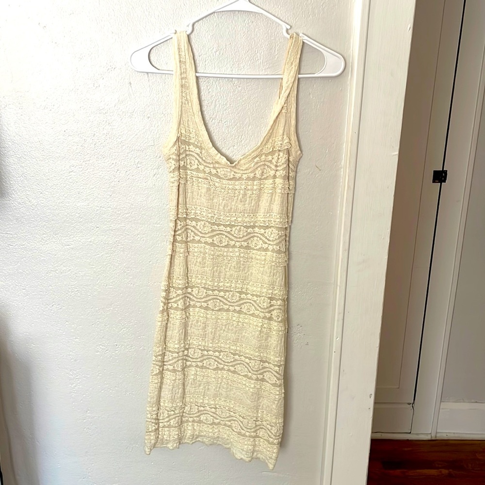 Great quality ivory lace dress.  Worn once.